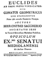 Saccheri 1733 - Euclide Ab Omni Naevo Vindicatus