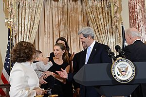 Secretary Kerry is Congratulated by his Family