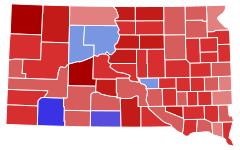South Dakota Senate Election Results by County, 2020.svg