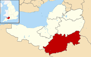 South Somerset UK locator map