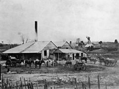 StateLibQld 1 43991 Crushing works at Enterprise Mill, Charters Towers, ca. 1877