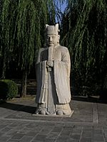 Statue on the way of souls towards the Ming tombs near Beijing