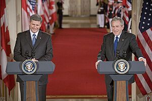 Stephen Harper and George W. Bush July 6 2006