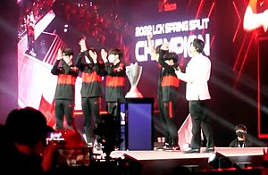 T1 win 2022 LCK Spring finals (2) (cropped)