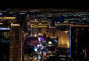 Vegas Strip viewed from the STRAT