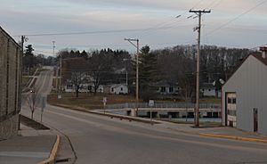 Looking north up WIS 146 in Cambria