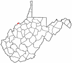 Location of Boaz, West Virginia