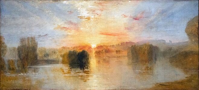 (Barcelona) The Lake, Petworth, Sunset; Sample Study - William Turner - Tate Britain
