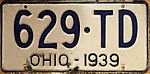 1939 Ohio license plate.JPG