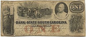 1 Dollar - Bank of the State of South Carolina (24.03.1861) Banknotes.com - Uniface