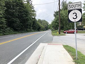 2022-07-29 16 58 49 View south along Delaware State Route 3 (Marsh Road) at Harvey Road and Grubb Road in Arden, New Castle County, Delaware