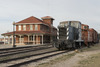 A freight engine and cars parked beside the old Santa Fe railroad station in San Angelo, the seat of Tom Green County, Texas LCCN2014631393.tif