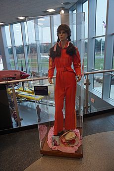 Air Zoo December 2019 037 (Sue Parish's flying suit and air show hat)