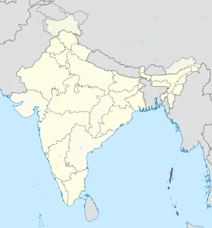 Andaman and Nicobar Islands in India (disputed hatched)