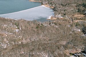 Arial View of 15 Waterfront Acres Located in Head of the Harbor, Smithtown, Stanford Whites "Wetherill Mansion" Octagonal Home Design