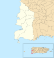 Barrios of Cabo Rojo, Puerto Rico locator map