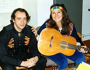 Bill Lewis with Julie Felix (cropped)