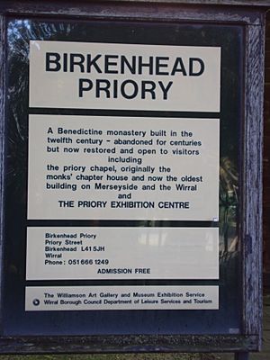 Birkenhead Priory sign 1