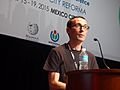 César Rendueles durante su conferencia en Wikimanía 2015 06