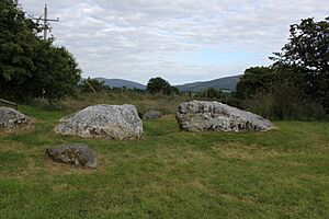 Castleruddery Stone Circle facing East