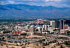 Aerial view of Downtown Tucson, Arizona