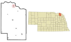Location of St. Helena, Nebraska