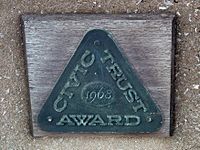 Civic Trust Award plaque on the Severn Bridge