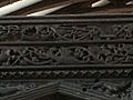 Close up of 1500 rood screen showing dragon