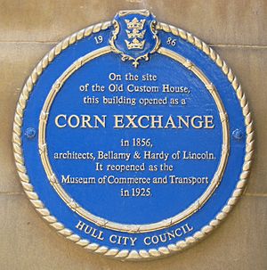 Corn Exchange plaque Hull July 2018
