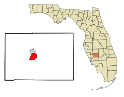 Location in DeSoto County and the state of Florida