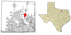 Location of Cross Roads in Denton County, Texas