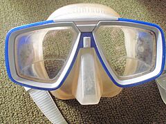 Diving half mask with bifocal lenses P5180288