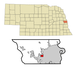 Location of Boys Town, Nebraska