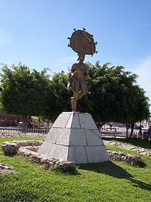 EstatuaDeDanzante-Cuilapam de Guerrero Oaxaca Mexico