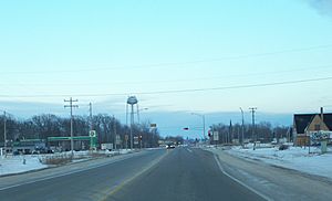 Looking east at Forest Junction on U.S. Route 10