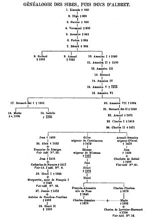 Genealogy of the Lords and Dukes of Albret