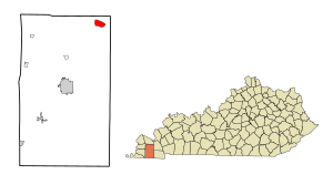 Symsonia's position in Kentucky