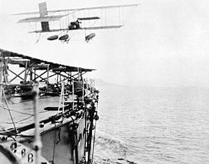 HMS Hibernia first ship aircraft takeoff 1912 IWM Q 71041