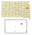 Hamlin County South Dakota Incorporated and Unincorporated areas Castlewood Highlighted