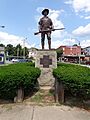 Hiker at Moran Square in Fitchburg MA