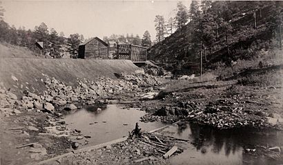 Ice house above hot springs, c.1875–1906, photograph by James N. Furlong