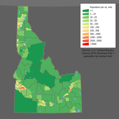 Idaho population map