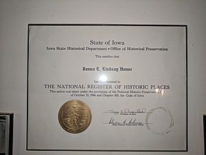 James E. Lindsay House National Register of Historic places