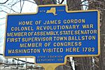 James Gordon Home marker, Ballston NY.jpg