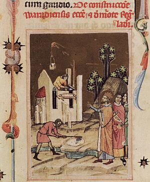 Képes krónika - 99.oldal - A nagyváradi egyház építése