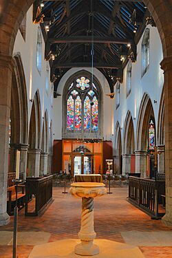 Kingston, All Saints church, chancel looking west