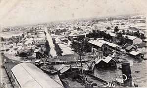 Kingston, Jamaica from the masthead of HMAS Melbourne - 1915