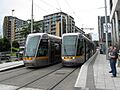 LUAS trams at Tallaght terminus. - geograph.org.uk - 1387090