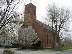 St. Patricks Catholic Church, founded in 1836 on the Wabash & Erie Canal