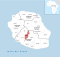 Locator map of Entre-Deux 2018